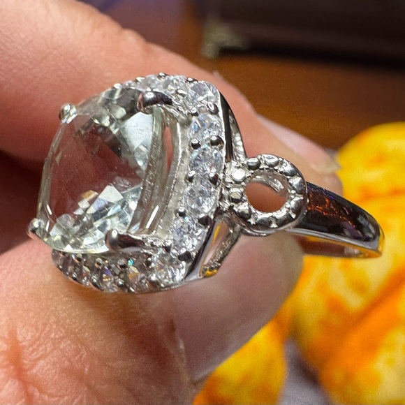 Simulated Prasiolite Ring in Sterling Silver (Size 10.0) 6.00 ctw - Picture 6 of 11